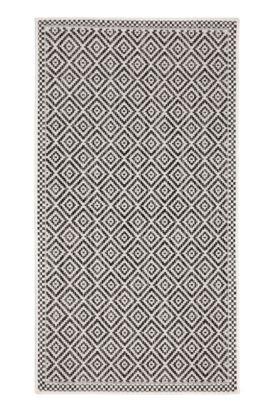 Moti Black & White Outdoor Rug