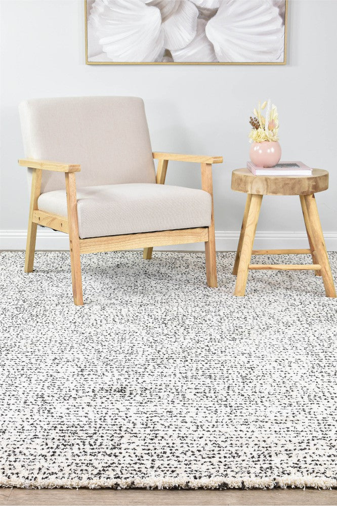 Naomi Polka Ivory Shag Rug