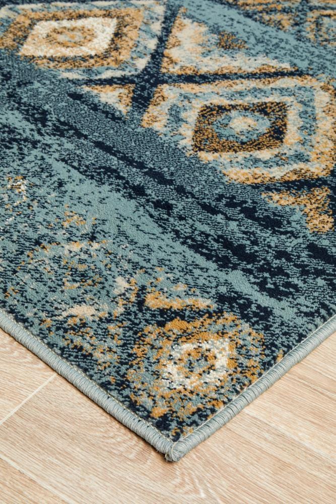 Oxford Mayfair Contrast Blue Rug