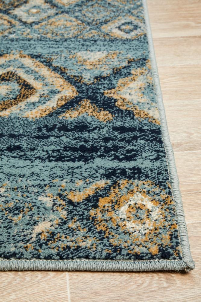 Oxford Mayfair Contrast Blue Rug