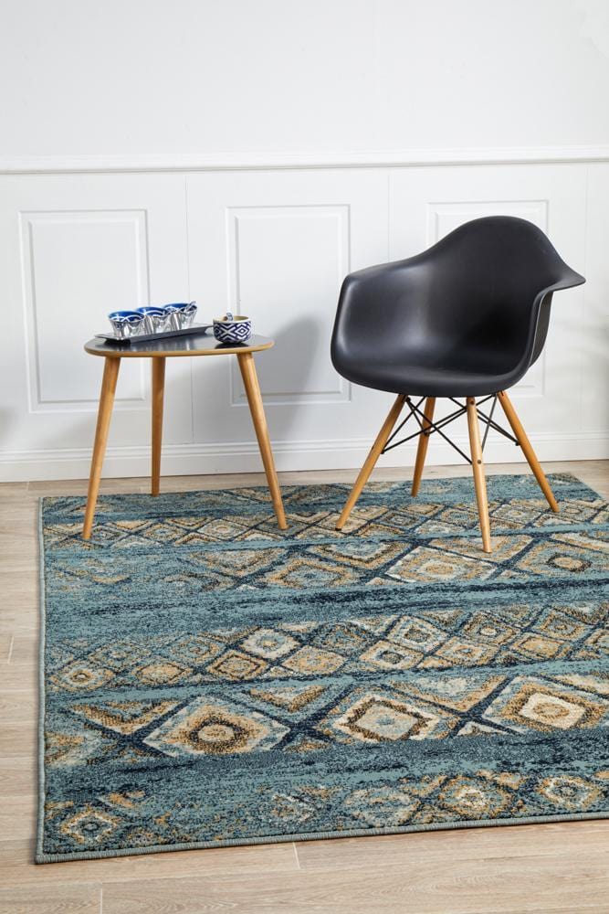 Oxford Mayfair Contrast Blue Rug
