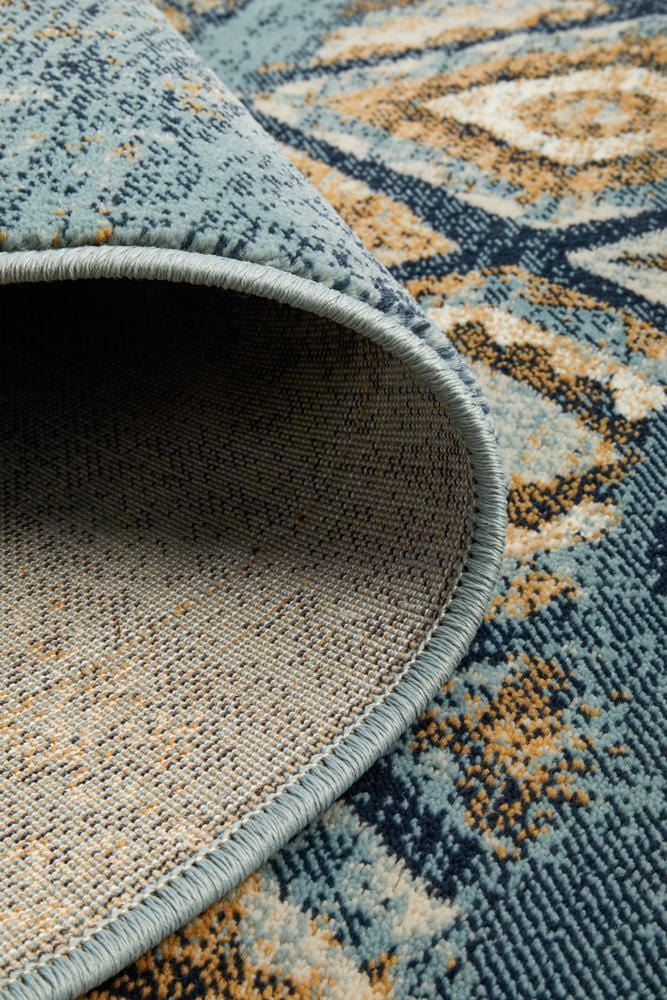 Oxford Mayfair Contrast Blue Rug