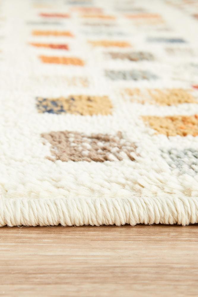 Oxford Mayfair Squares Bone Runner Rug