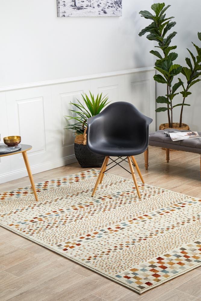 Oxford Mayfair Squares Bone Rug