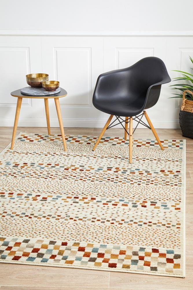 Oxford Mayfair Squares Bone Rug