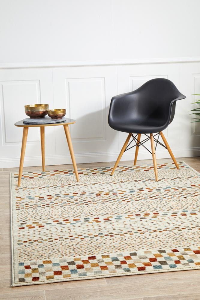 Oxford Mayfair Squares Bone Rug