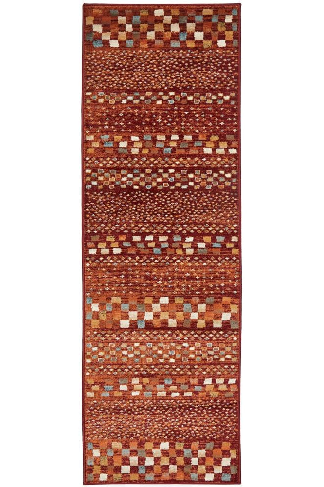Oxford Mayfair Squares Rust Rug