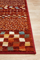 Oxford Mayfair Squares Rust Rug