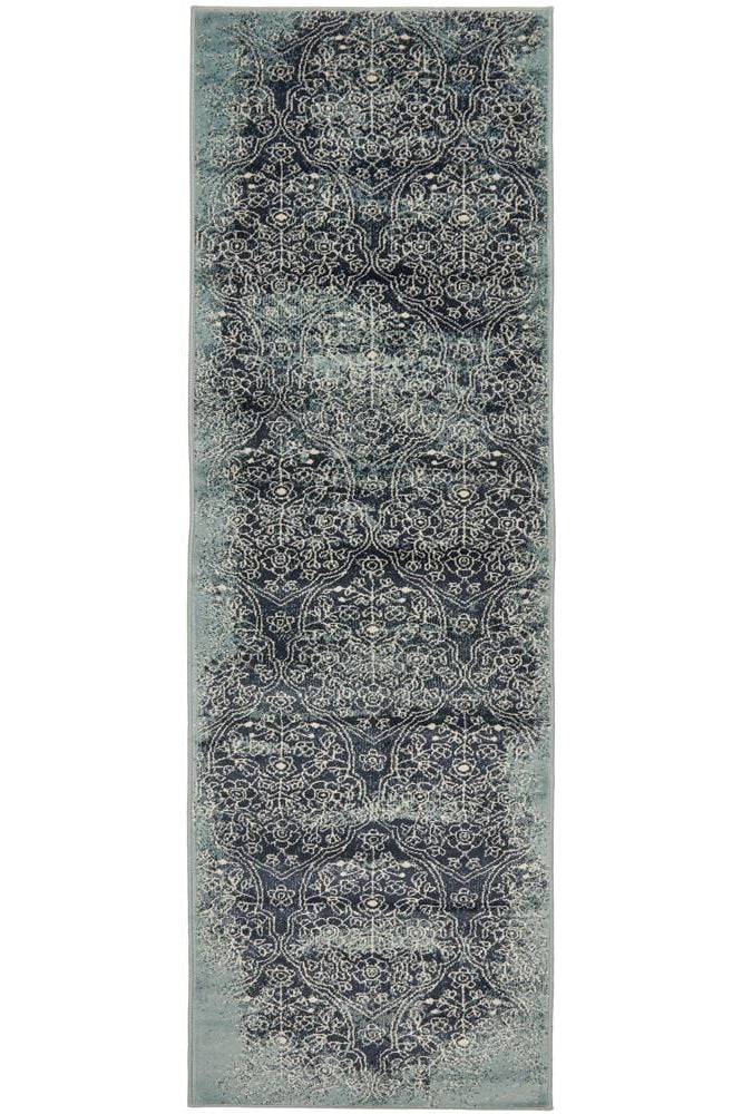 Oxford Mayfair Edge Denim Runner Rug