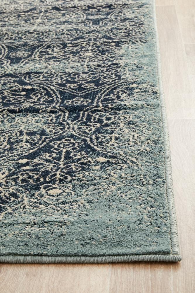 Oxford Mayfair Edge Denim Runner Rug
