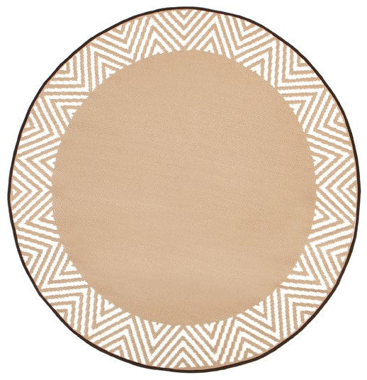 Olympia Beige Round Outdoor Rug