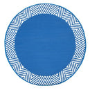 Olympia Blue Reversible Round Outdoor Rug
