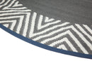 Olympia Grey Round Reversible Outdoor Rug