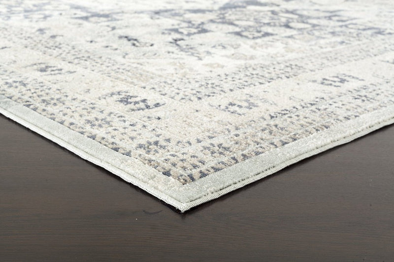 Providence Brushed Traditional Blue Rug