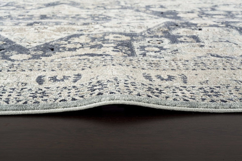 Providence Brushed Traditional Blue Rug