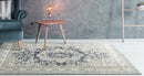 Providence Brushed Traditional Blue Rug