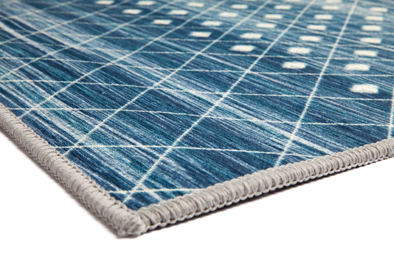 Subarashi Blue Non-Slip Rug