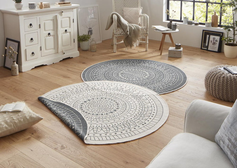 Terrazzo 39 Reversible Round Silver