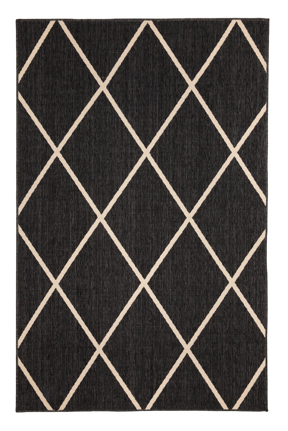 Tucson Black Outdoor Rug