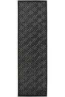 York Alice Black & Gold Runner Rug