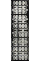 York Brenda Black & Gold Runner Rug