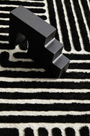 York Cindy Black & Gold Runner Rug