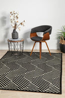 York Cindy Black & Gold Rug
