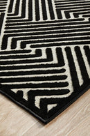 York Cindy Black & Gold Rug