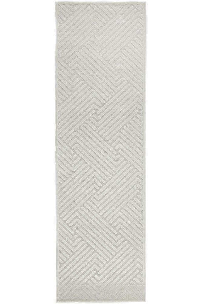 York Cindy Natural White Runner Rug
