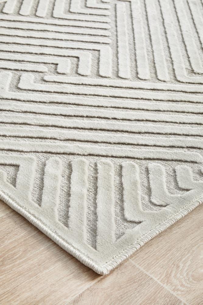 York Cindy Natural White Runner Rug