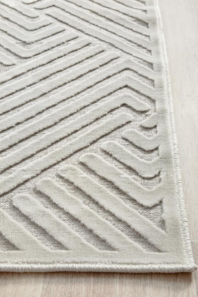 York Cindy Natural White Runner Rug