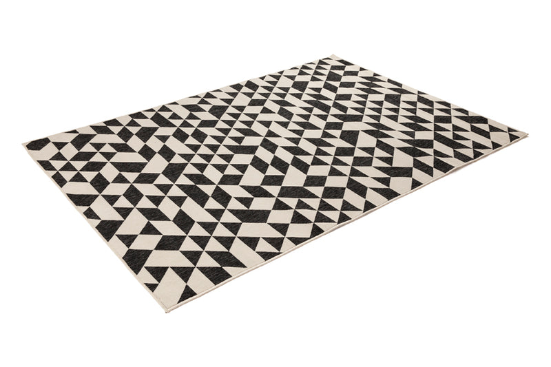 Yuma Black & Cream Outdoor Rug