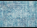 Evoke Muse Blue Transitional Runner Rug