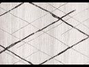 Oasis Noah White Grey Contemporary Runner Rug