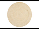 Round Jute Natural Rug Bleached