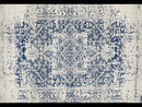 Evoke Horizon White Navy Transitional Runner Rug