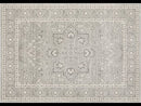 Evoke Silver Flower Transitional Runner Rug