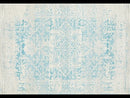 Evoke Glacier White Blue Transitional Runner Rug