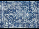 Evoke Contrast Navy Transitional Runner Rug