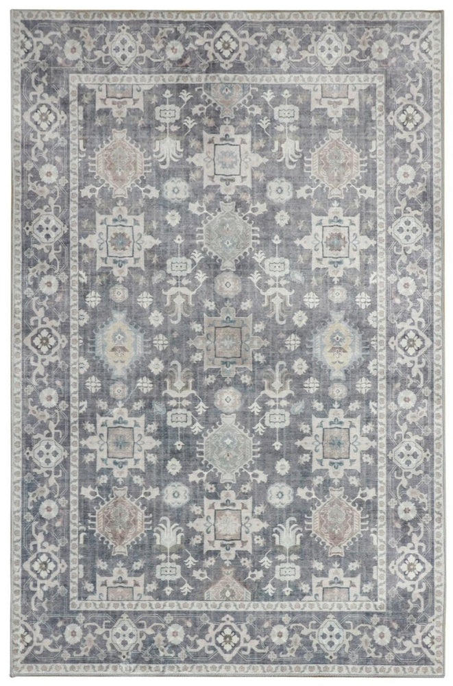 Anna Grey Machine Washable Rug